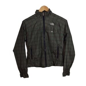 𝅺the North face rain jacket windbreaker fall splash coat summer XS brown green
